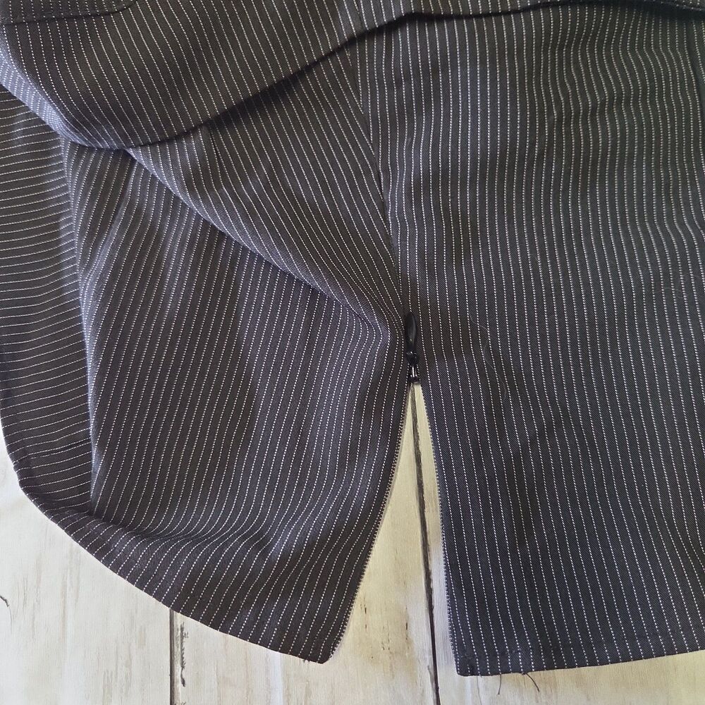 PLT Black Pinstripe Strapless Corset Top Bandeau Bustier Women Sz12 90s - Picture 11 of 11